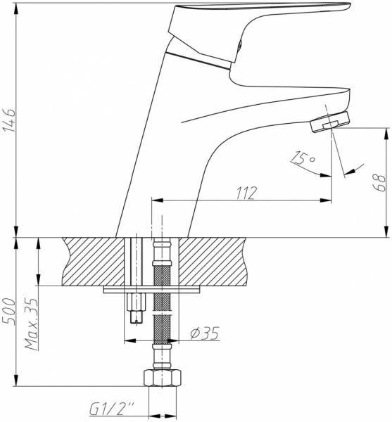 Змішувач для умивальника Mixxen Бліс MXH1050