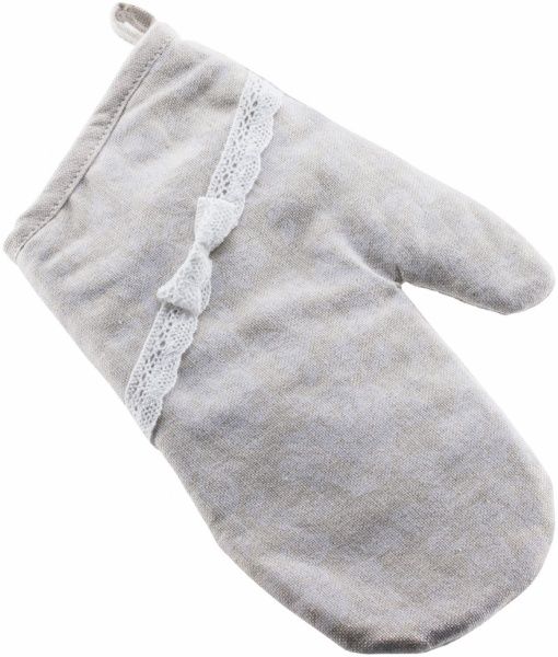 Прихватка-рукавиця Red Rose з мереживом 18x29 см бежевий Прованс 