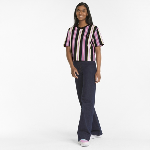 Футболка Puma SWxP Relaxed AOP Tee 53356515 р.M рожевий