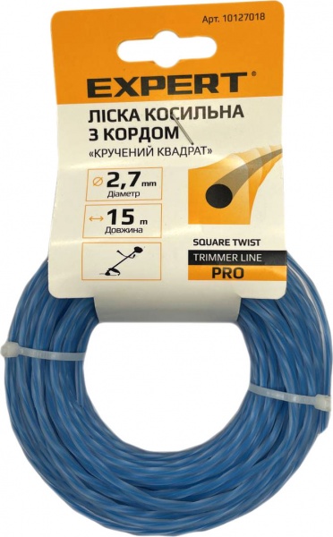 Леска для мотокосы Expert Garden 2,7 мм*15