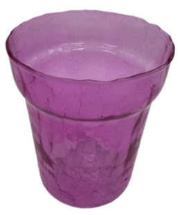 Горщик скляний Омела Орхідея №1 круглий 1,5 л малиновий 