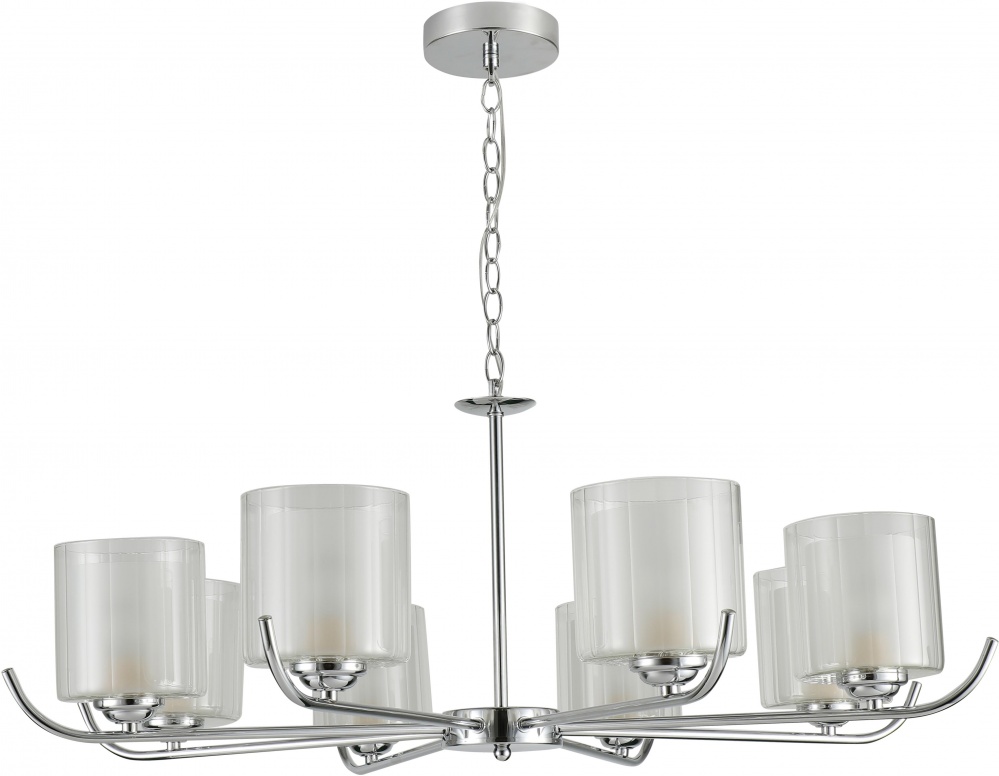 Люстра підвісна Sensio Serpens 8x40 Вт E27 білий/хром ALG-07491/8