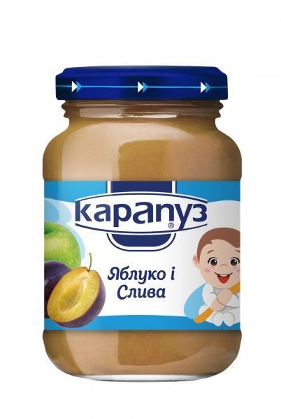 Пюре Карапуз Яблуко та слива 200 г 4820012000050  