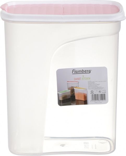 Контейнер с крышкой Sand 2,5 л розовый G-288 Flamberg Smart Kitchen