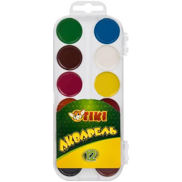 Акварель 12 кольорів 50112-ТК Тікі