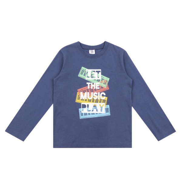 Піжама дитяча для хлопчиків Funtime р.128 темно-синій/меланж 