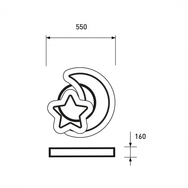 Люстра світлодіодна Eurolamp круг A46 білий LED-LR-116-A46(white) 