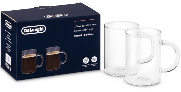 Набор стаканов Delonghi DLSC320 2GLASS 250 мл 2 шт. 