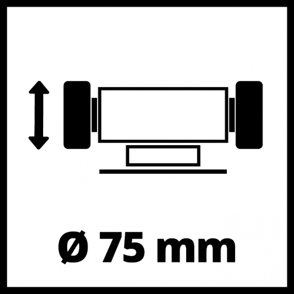 Верстат для заточування Einhell TC-XG 75 Kit, 150 Вт, диск 75 4412559
