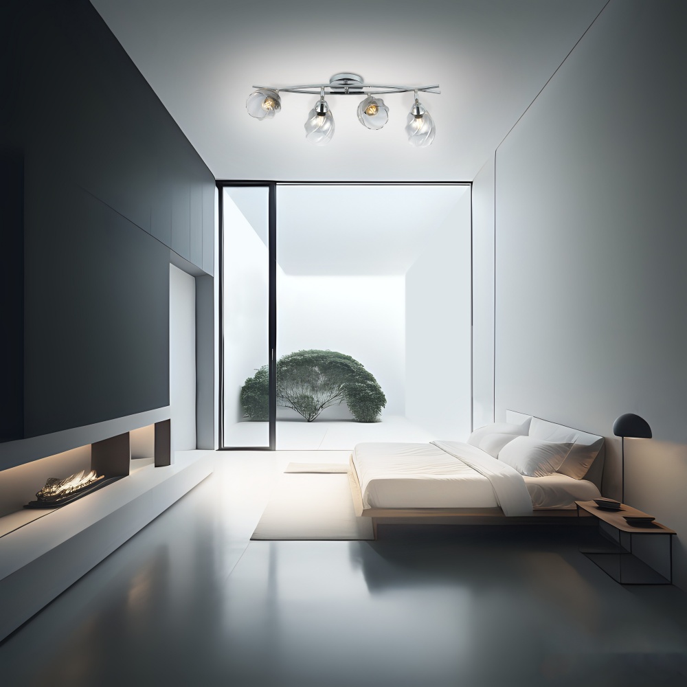 Люстра Miorro Ideale металл/стекло 4x40 Вт E27 хром 51-311-059