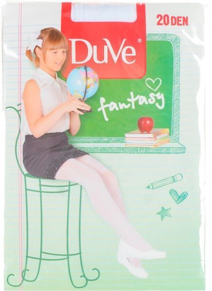 Колготки детские Duna DuVe Fantasy 20 den 3В 141 р.134-140 белый 