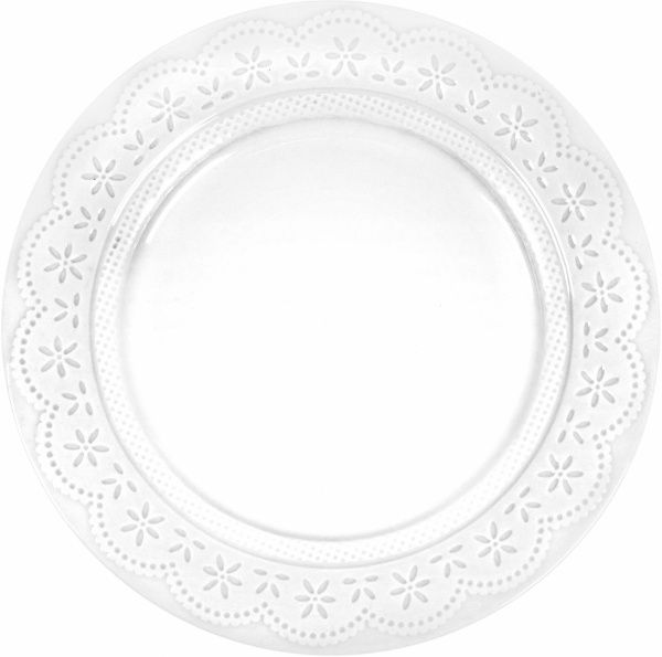 Тарілка десертна Lacy 21 см біла Krauff