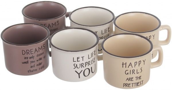 Набор чашек Mood 6 шт. 220 мл