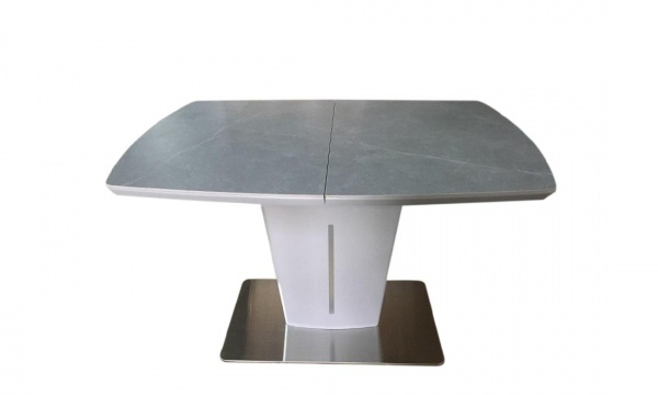 Стол обеденный Prestol Адам Т7062 1200/1600х800х760 мм серый мат керамика 