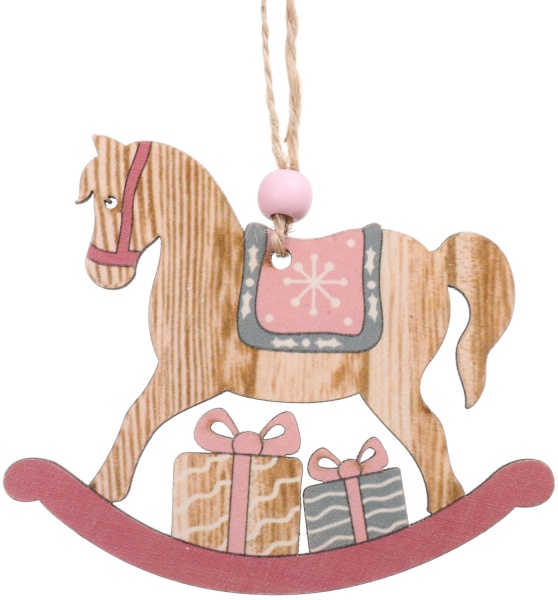 Декорація-підвіска рожева 8х1х10 см DH8047810 