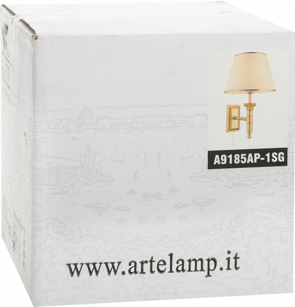 Бра Arte Lamp Budapest 1x40 Вт E27 матове золото A9185AP-1SG 