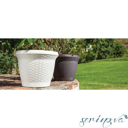 Горшок для цветов Serinova WIRE MESH №1 круглый 3,3 л белый 