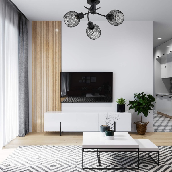 Люстра потолочная ALFA Polo Korbo 3x60 Вт E27 черный 25793 