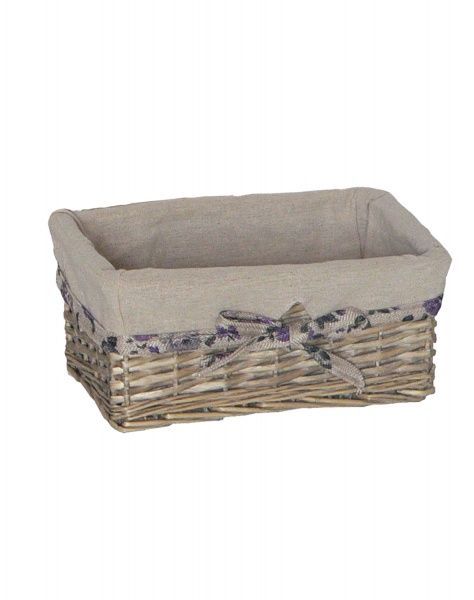 Кошик плетений з текстилем Natural House FB-18L прямокутний 39х29х15см 