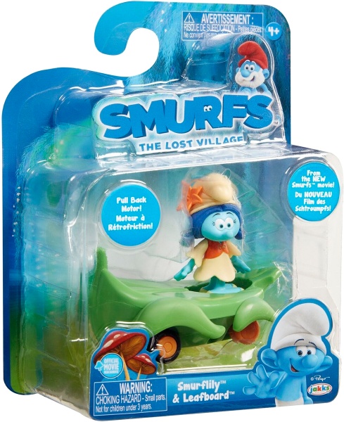 Игрушка Jakks Pacific инерционная Smurfs Smurflily on Leafboard в блистере 30877 (30872) 