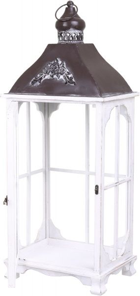 Подсвечник-фонарь Стокгольм деревянный 33х24х80 см