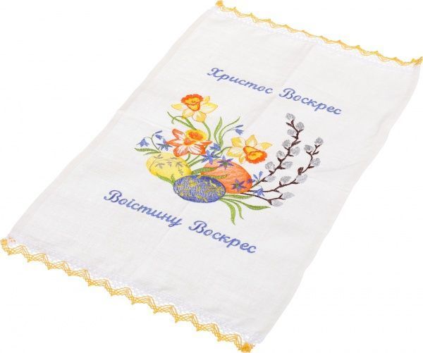 Серветка великодня Галерея льону Христос Воскрес 30x50 см білий 