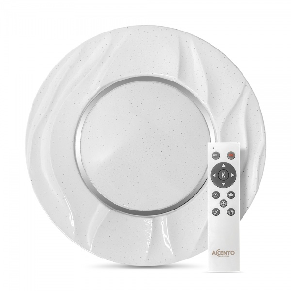 Світильник світлодіодний AC1100 Wave з пультом д/к 54 Вт IP20 білий Accento Lighting AC1100 Wave 5 