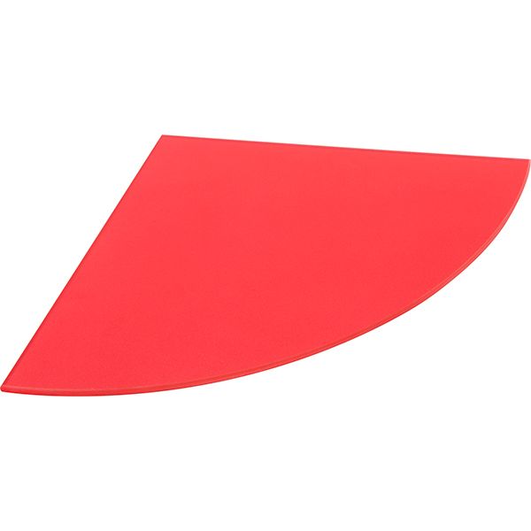 Полка стеклянная радиусная 350x350 мм красный 