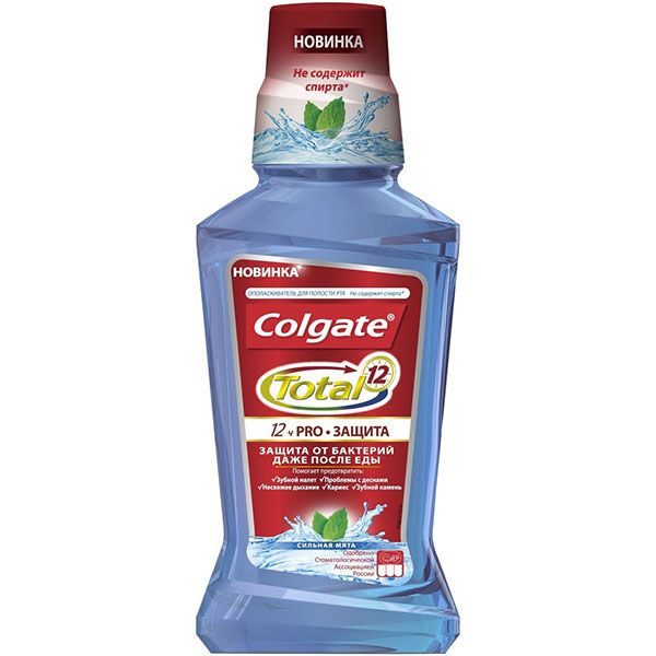 Ополаскиватель Colgate Total 12 Pro Защита Сильная мята 250 мл