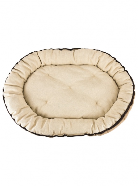 Лежак FX home Трек овальний бежевий 73х55х8 см