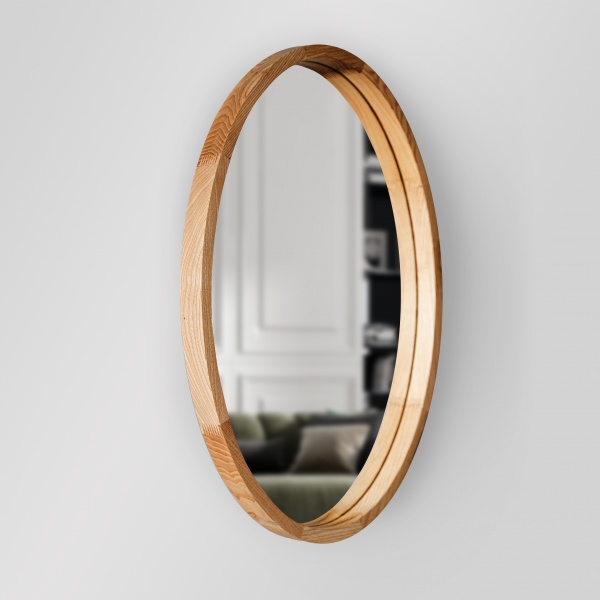 Зеркало настенное Luxury Wood Evolution SLIM ясень темный 600x800 мм 