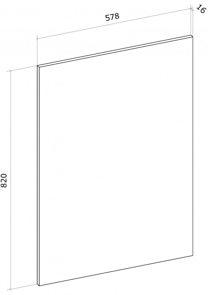 Боковина нижняя МС Кашемир 820х578х16 кашемир/кашемир Грейд