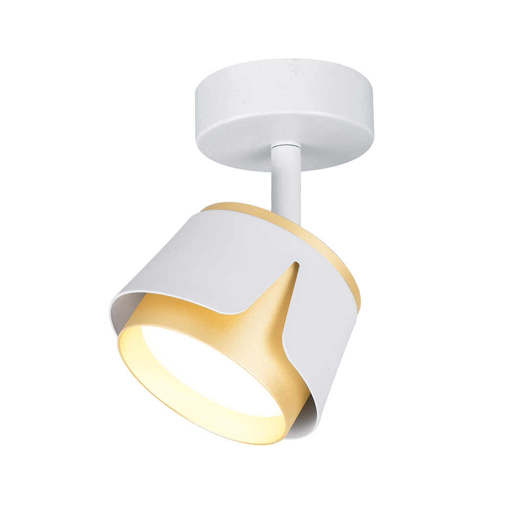 Спот Maxus Flora Base GX53 белый/золото MAX-SF-GX53-WG