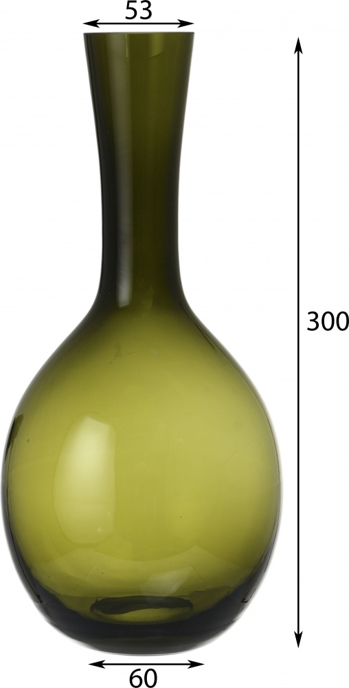 Ваза скляна Wrzesniak Glassworks Pulse 30 см зелена 17-11193