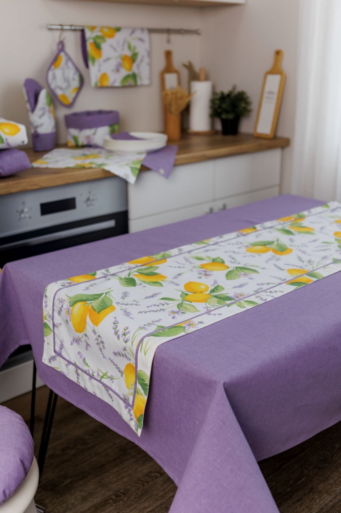Ранер Lemons & Lavender 140x40 см білий La Nuit