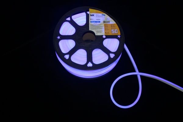 Стрічка світлодіодна IEK Неон 9,6 Вт IP67 220 В синій LSR5-7-120-67-0-50 