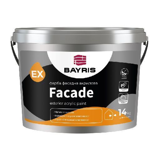 Фарба фасадна акрилова Bayris Facade мат білий 7кг 