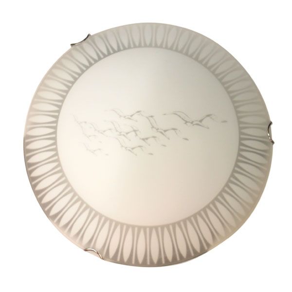 Світильник настінно-стельовий Геотон НББ 01-2х100-590 7614 2x100 Вт E27 білий 7614.30 