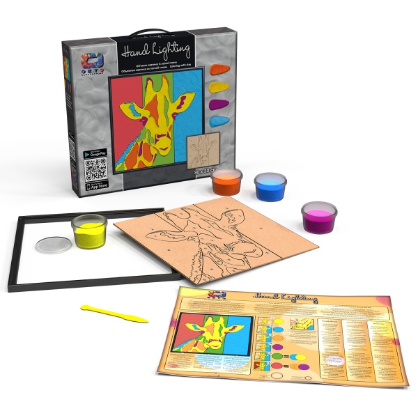 Картина з легкого пластиліну Moon Light Clay mini Жирафа 30х30 см 70085