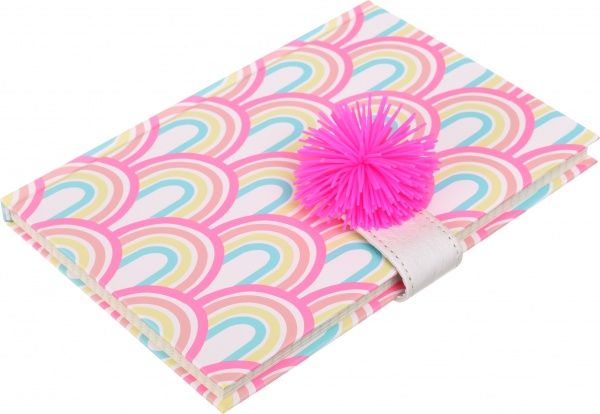 Книга для записей Rainbow с силиконовым помпоном А5