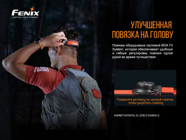 Фонарик на голову Fenix HL18R-T, 500лм, 82м
