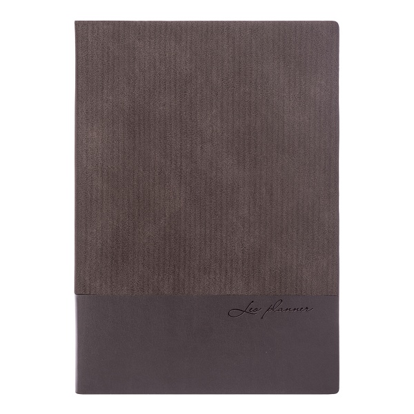 Дневник недатированный серый Leo Planner Velvet A5 2022