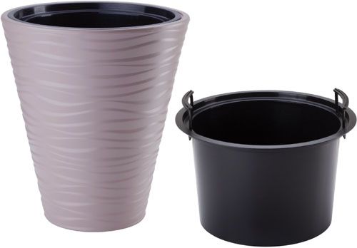 Горшок пластиковый Form Plastic Сахара-40 круглый 32л бежевый (2722-051) 