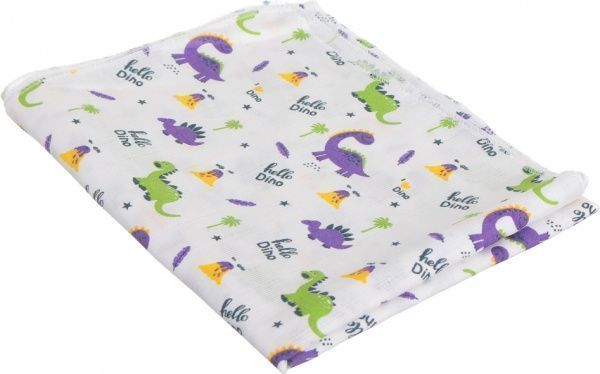 Пелюшка Home Line Динозаврики 90х110 см салатово-фіолетовий 155969 
