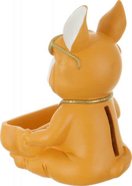 Статуэтка Думай и богатей 22,5х23х30 см оранжевая