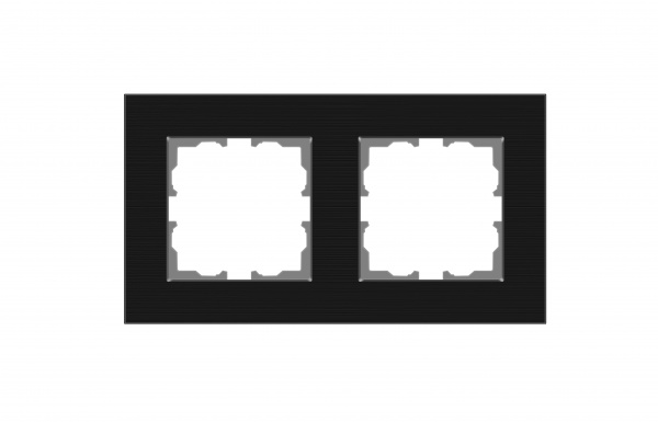 Рамка двомісна HausMark Stelo універсальна графіт 501-6644-147