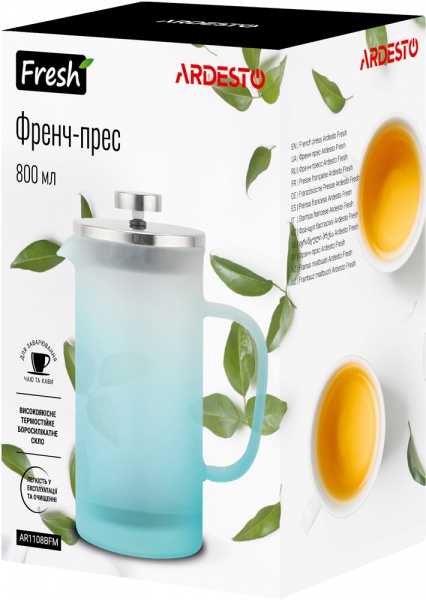 Френч-пресс Fresh 800 мл AR1108BFM голубой тифани Ardesto