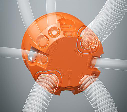 Коробка монтажна Kaiser для пустотних стін самозатухаючий ПВХ 9063-32 