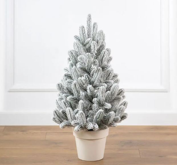 Искусственная елка Лапландська заснеженная 0,9 м белый с зеленым