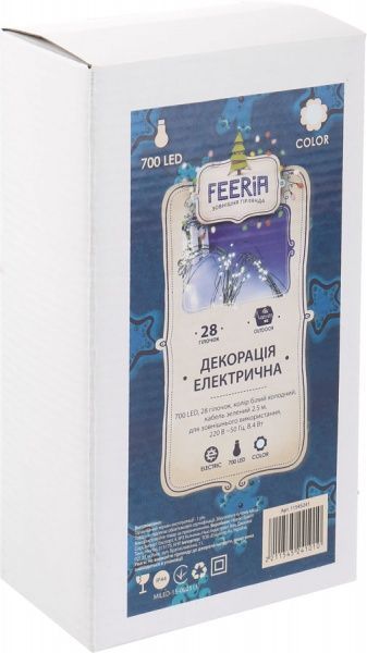 Электрогирлянда-штора Феєрія MILED-15-0025 (1) встроенный светодиод (LED) 700 ламп 2,5 м
